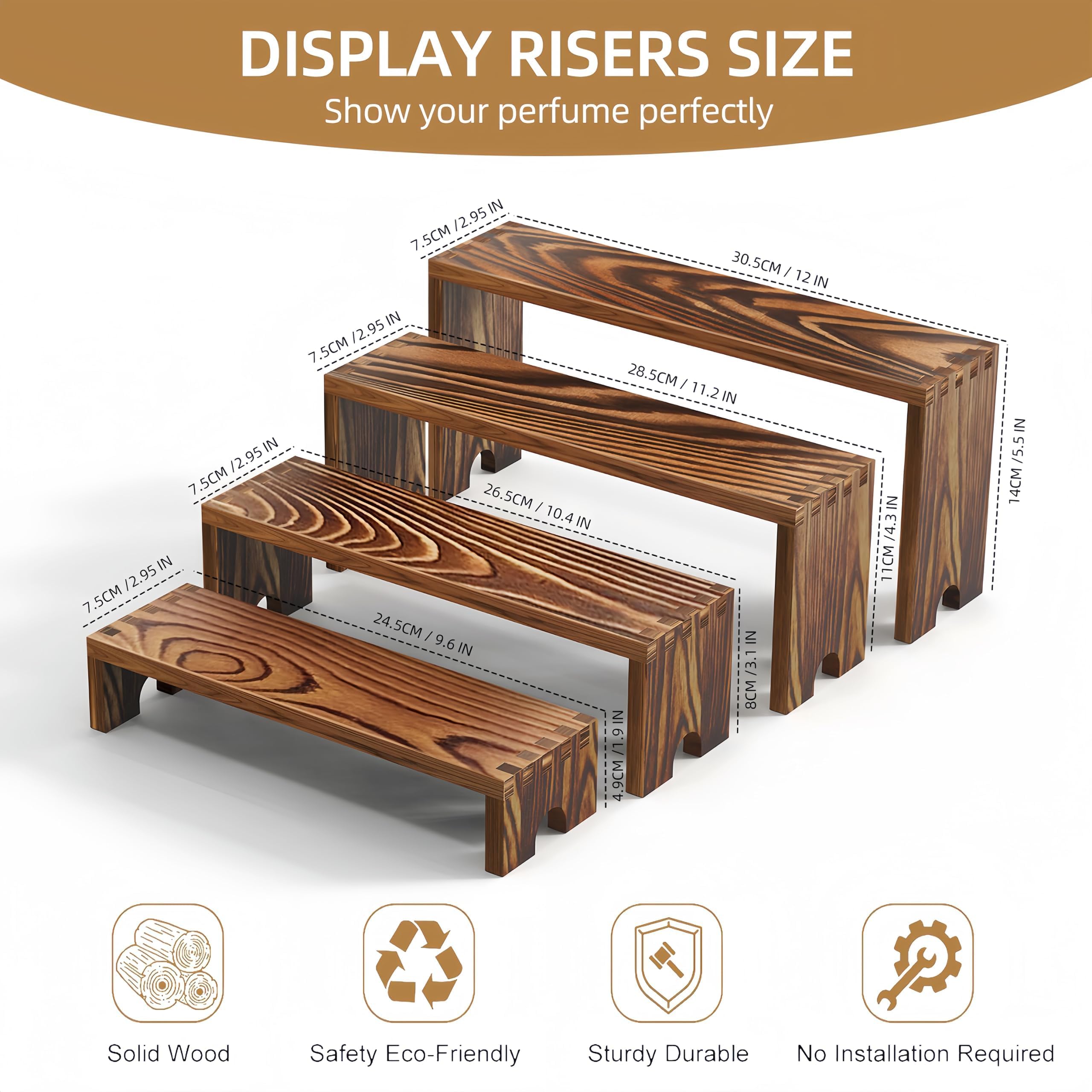 مجموعتان من حوامل العرض الخشبي - مراجعة Display Risers Set وسعره